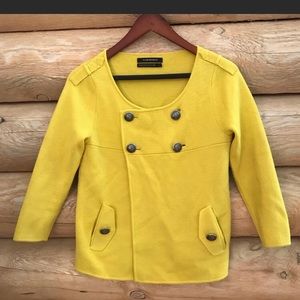 Club Monaco yellow cardigan